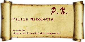 Pillis Nikoletta névjegykártya