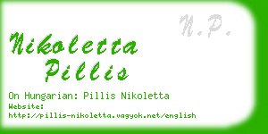 nikoletta pillis business card